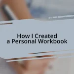 How I Created a Personal Workbook