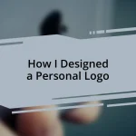 How I Designed a Personal Logo