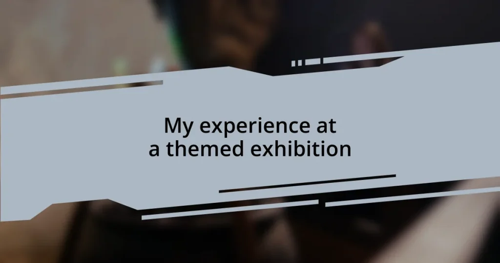 My experience at a themed exhibition